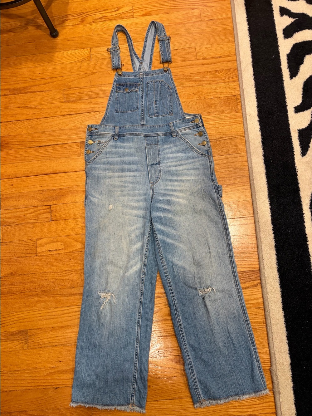 Anthropologie PILCRO Distressed Denim Overalls